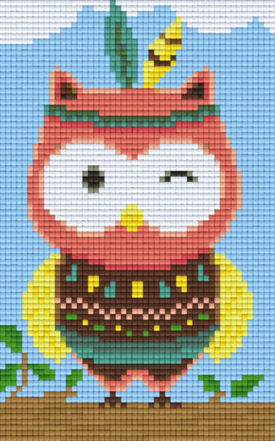 Owl Chief Two [2] Baseplate PixelHobby Mini-mosaic Art Kit